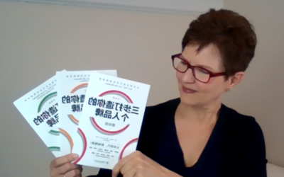 Very excited to be holding the recently re-released Chinese versions of all three books in my Leadership Personal Branding series!