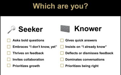 Seeker vs Knower
