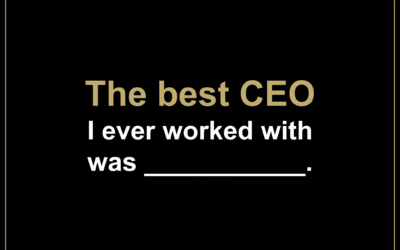 What Makes a Great CEO?